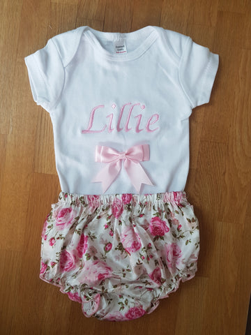 Personalised Vest and Frilly Knickers
