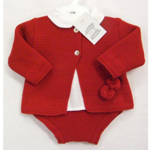 3 piece Knitted Spanish baby set