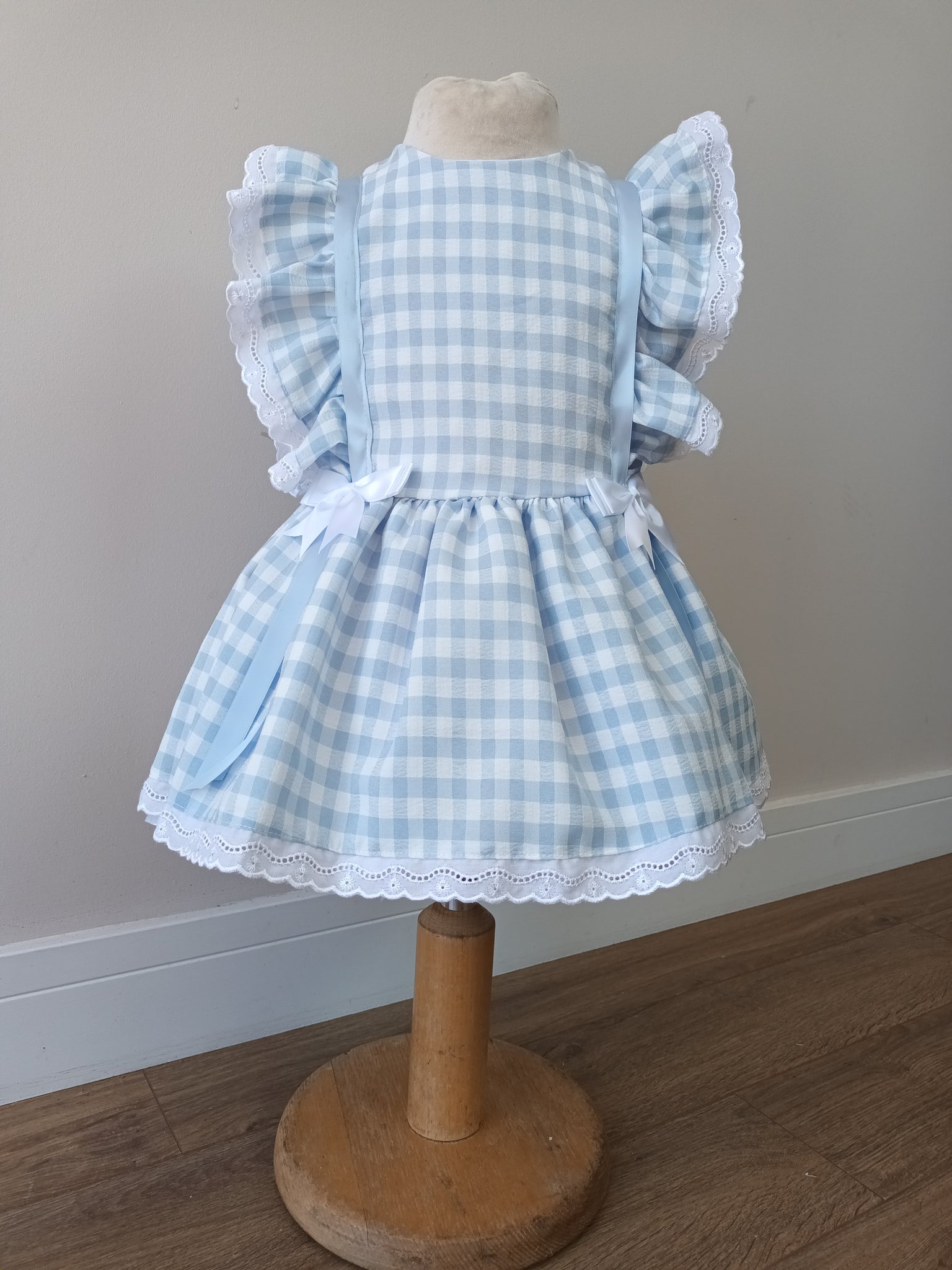 Gingham check Dress with ribbon detail