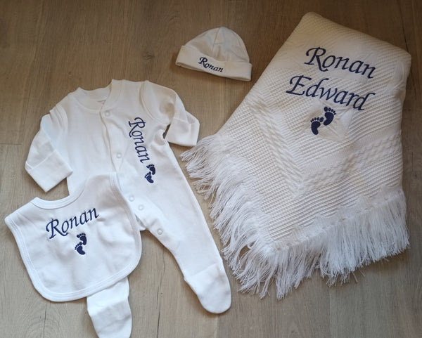 4 Piece Personalised Footprints Set