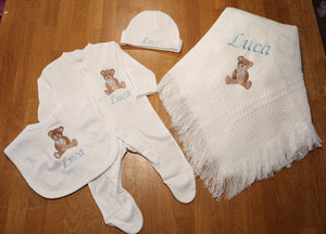 Personalised Teddy Bear 4 piece set