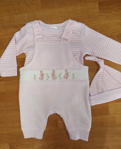 3 Piece Bunny Dungarees set