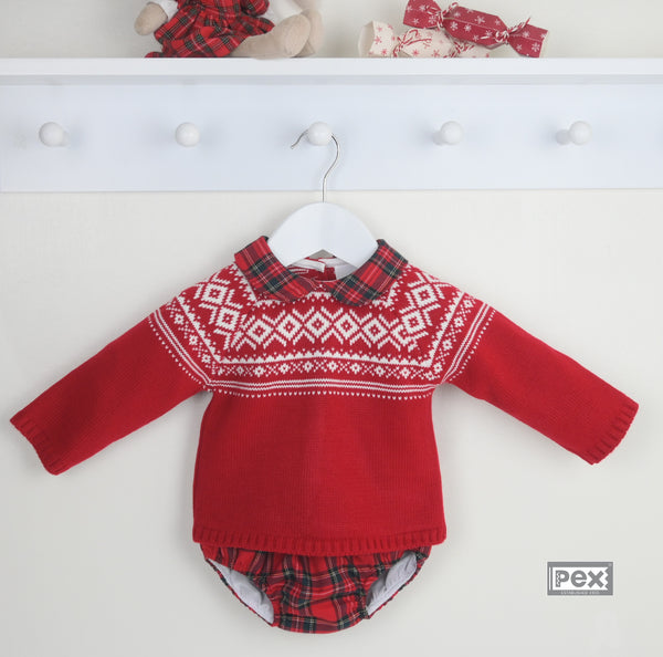 Knitted Jumper and Tartan pants set