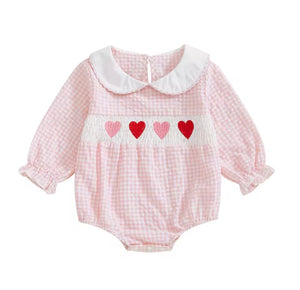 Long Sleeve Heart Romper