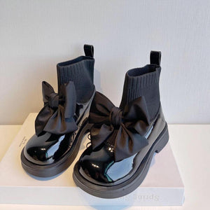 Patent Bow Boots