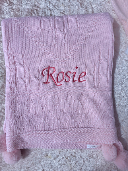 Personalised knitted blanket