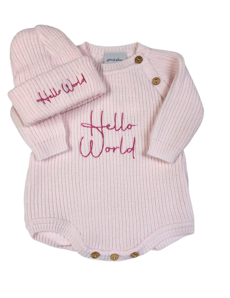 Hello world romper + Hat