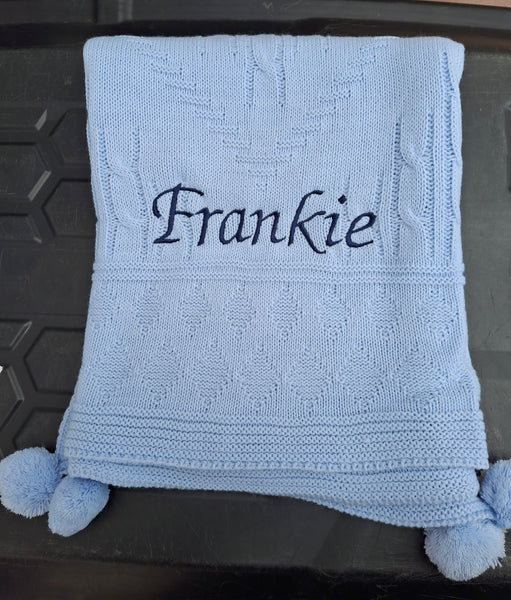 Personalised knitted blanket