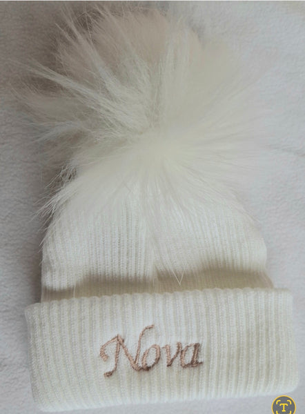 Personalised Single Pom Hat