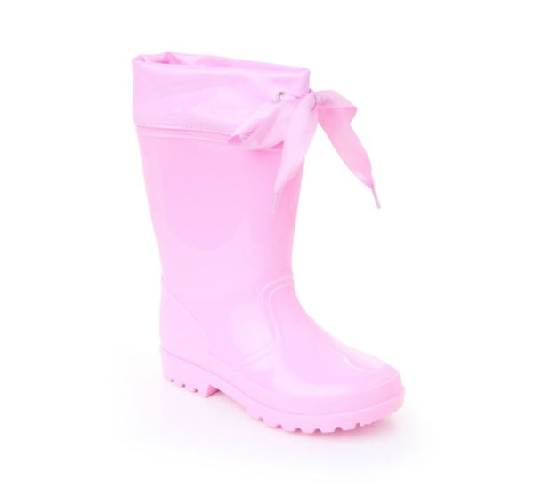 Satin bow wellies