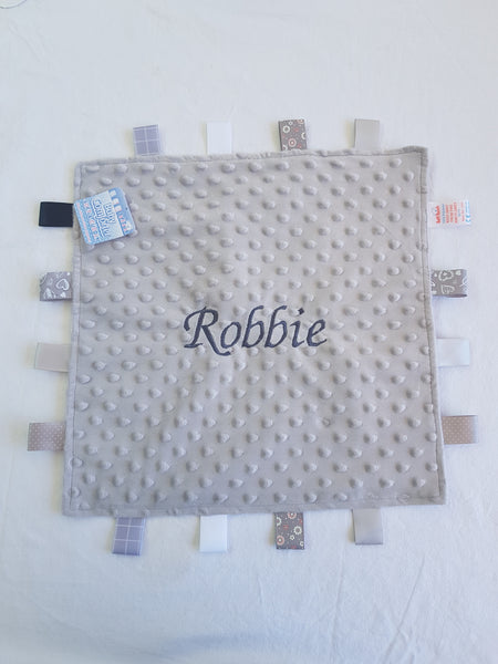 Personalised taggie comforter