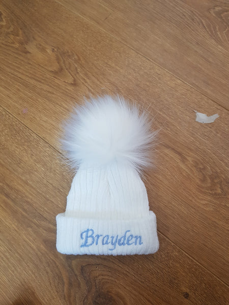 Personalised Single Pom Hat