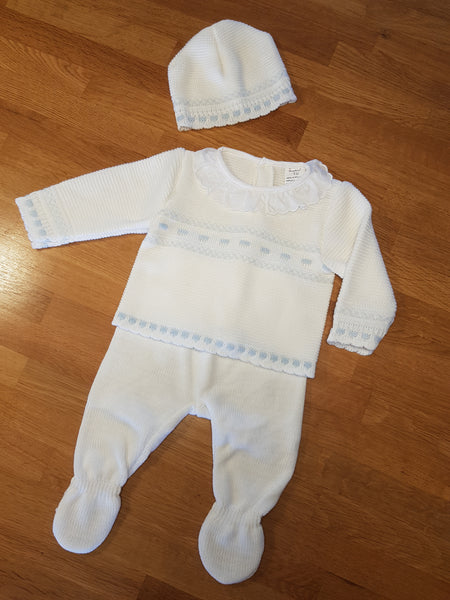 3 piece knitted Spanish baby set