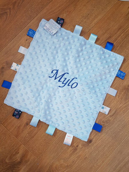 Personalised taggie comforter