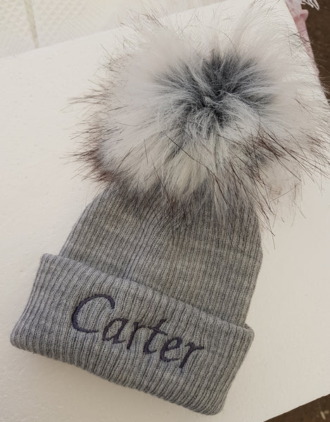 Personalised Single Pom Hat