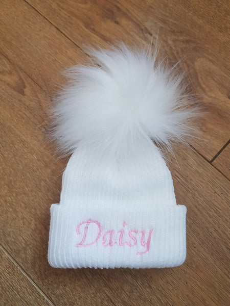 Personalised Single Pom Hat