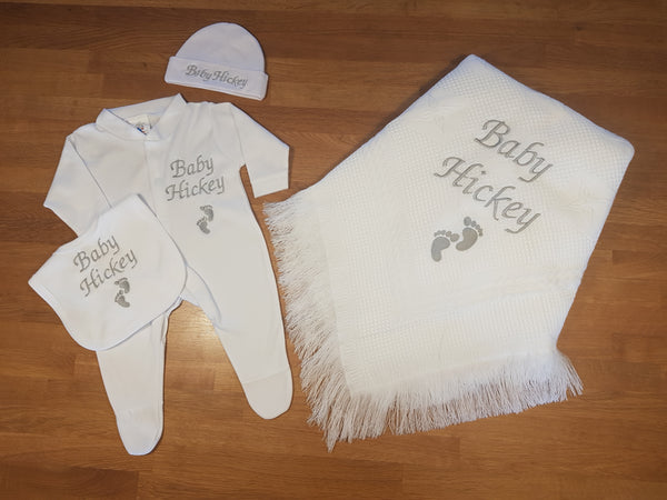 4 Piece Personalised Footprints Set