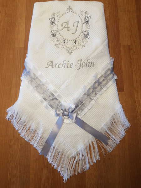 Personalised Emblem Frill Shawl