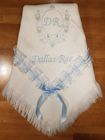 Personalised Emblem Frill Shawl