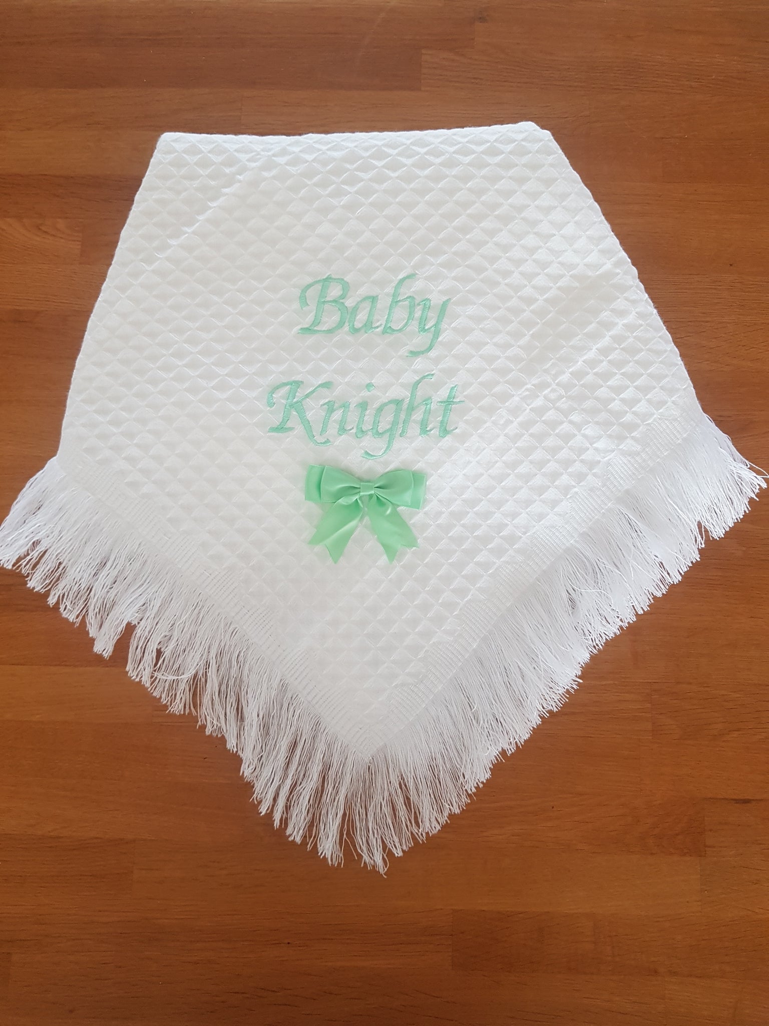 Personalised Waffle Shawl