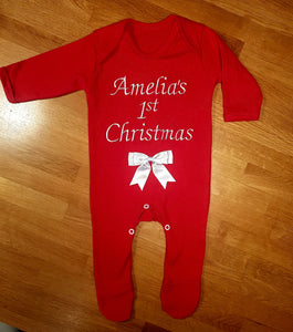 1st Christmas Romper