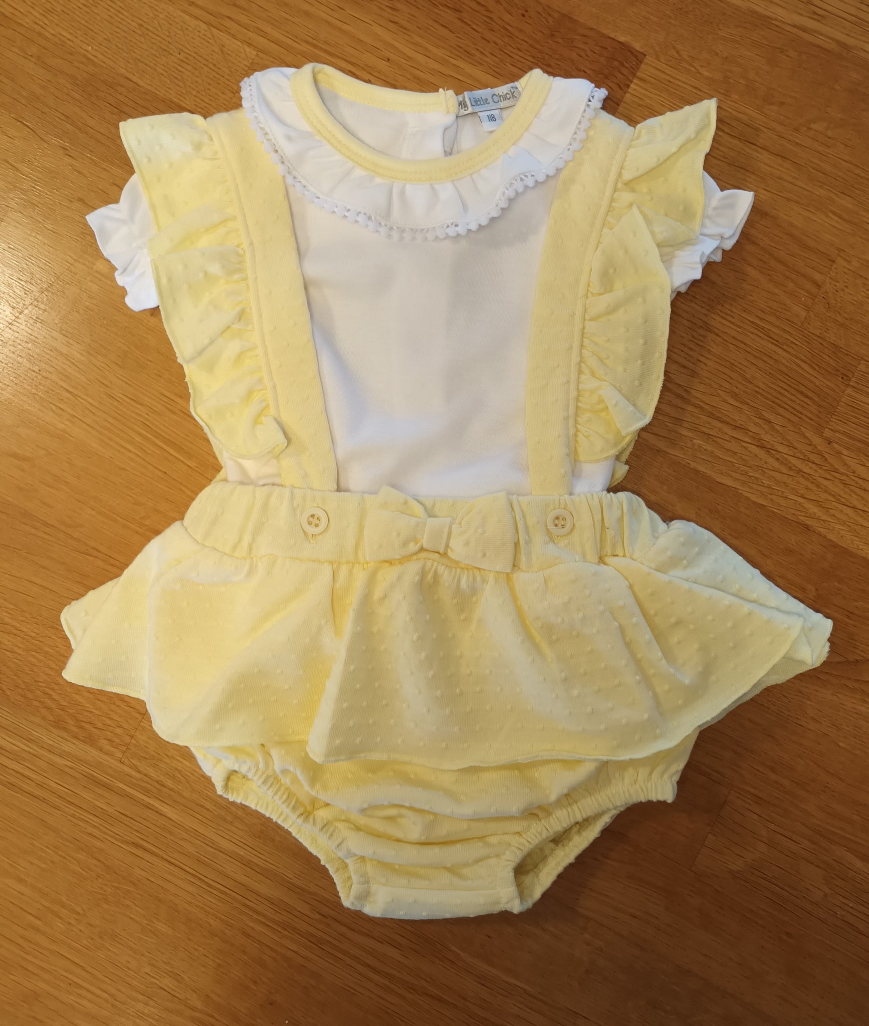 Lemon 2 piece summer Easter romper set