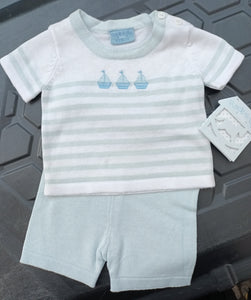 Boys Sail boat shorts set