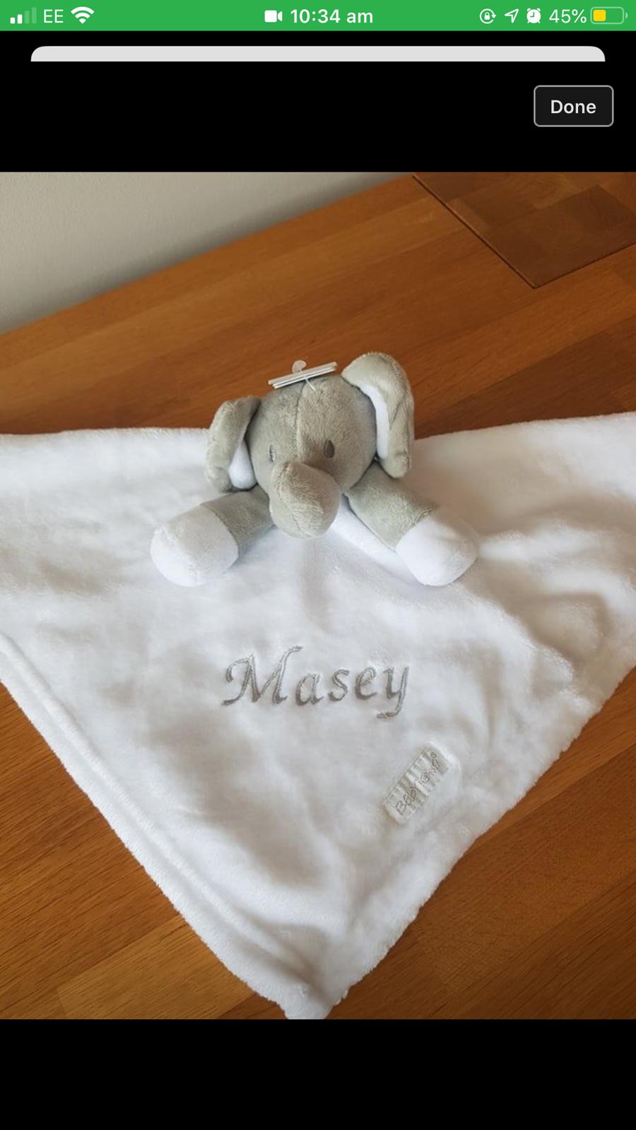 Personalised Elephant Comforter