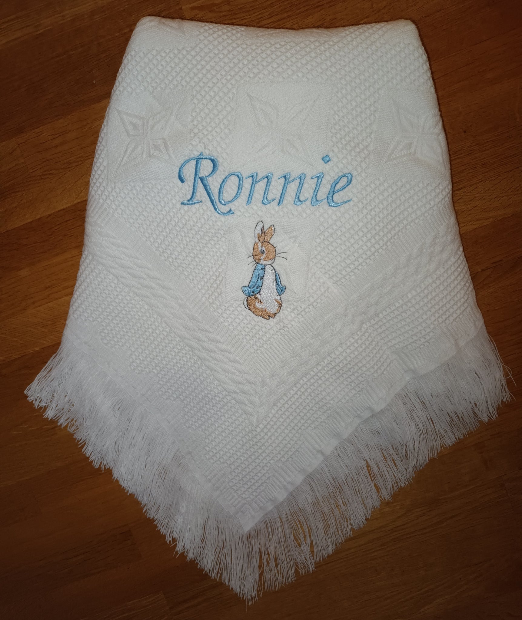 Personalised Rabbit Shawl