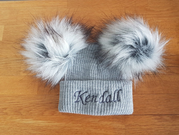 Personalised Double Pom Pom Hats