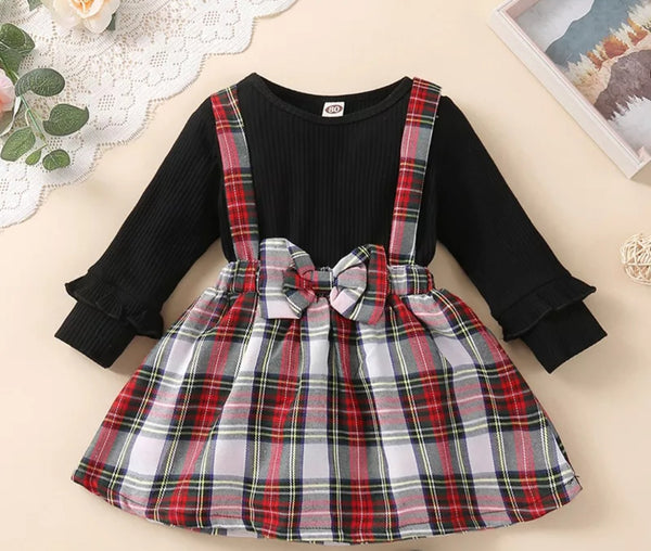 Tartan dress & vest set