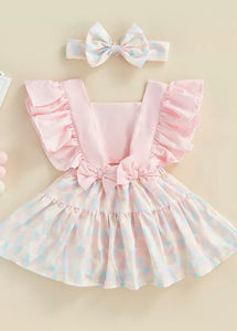 Pastel Summer Dress with Matching Headband